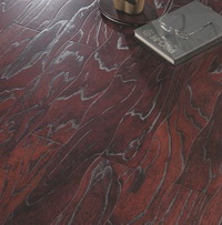 Elm distressed curved flooring
